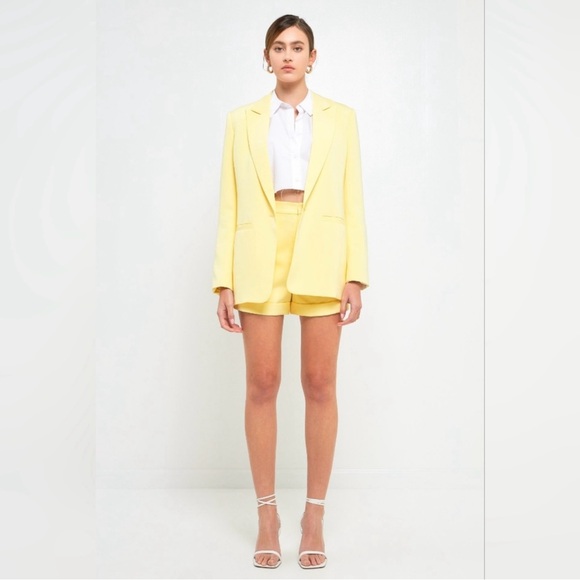 Oversized Yellow Blazer Endless Rose - Picture 2 of 9